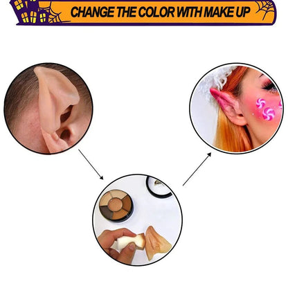 Halloween Ears Costume Small Elf Cosplay Props Pixie Latex Prosthetic Hobbit