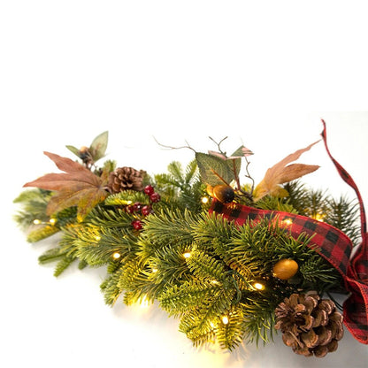 26inch Christmas Teardrop Swag with Fairy Lights Battery Operated for Decoration