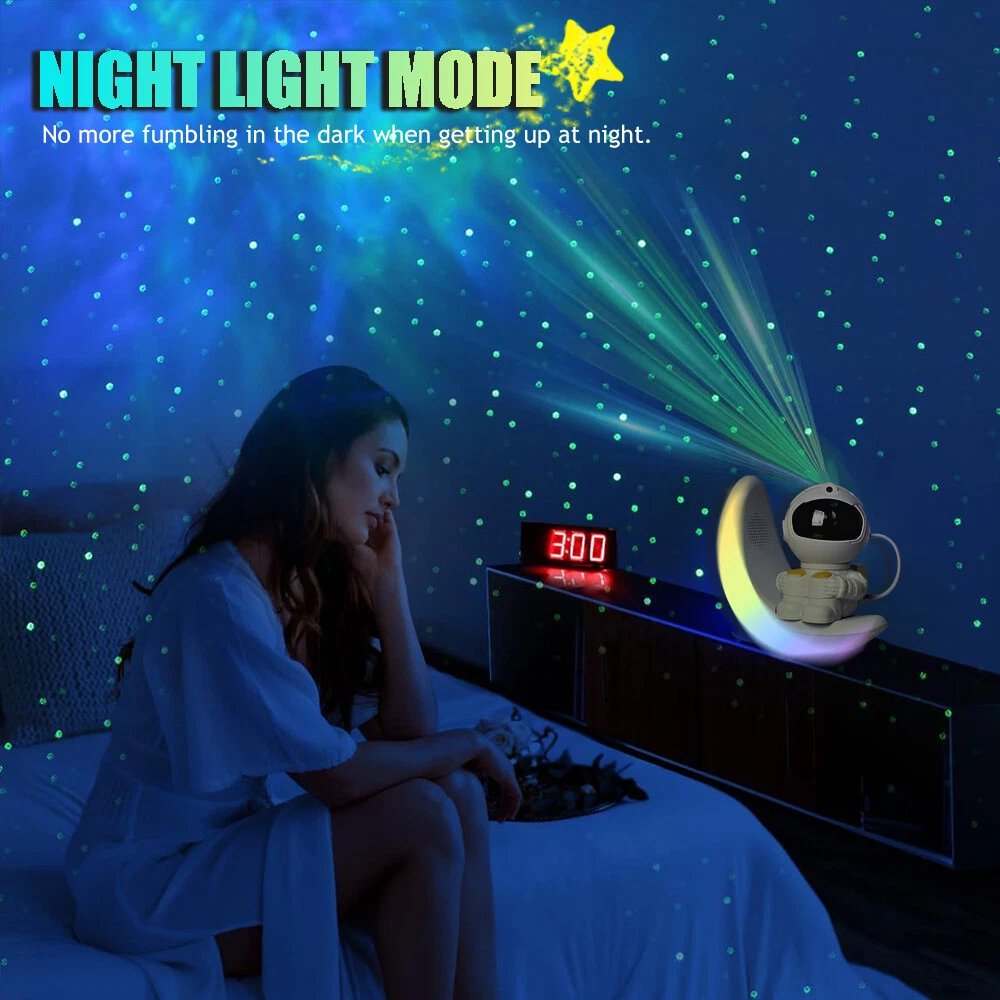 3in1 Astronaut Galaxy Star Projector Nebula Space Night Light for Decor Gifts