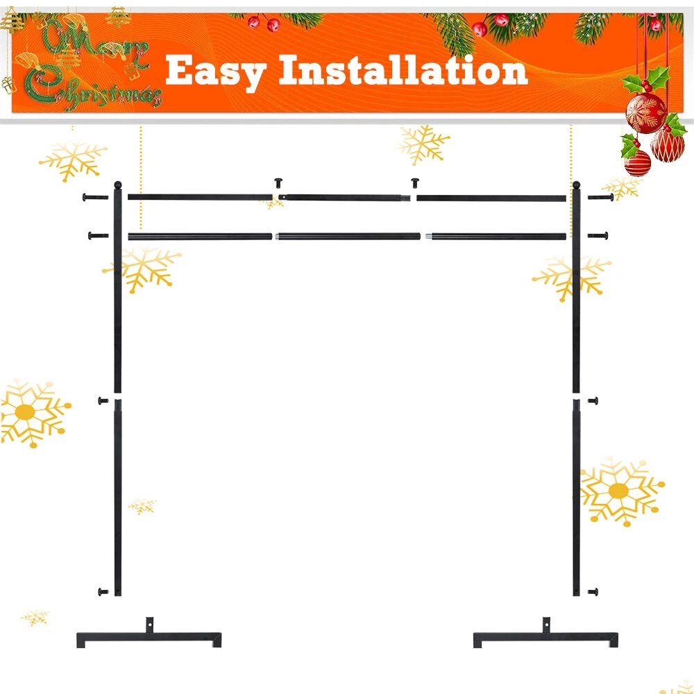 Freestanding Christmas Stocking Stand with 12 Hook Heavy Duty Metal Decor Holder