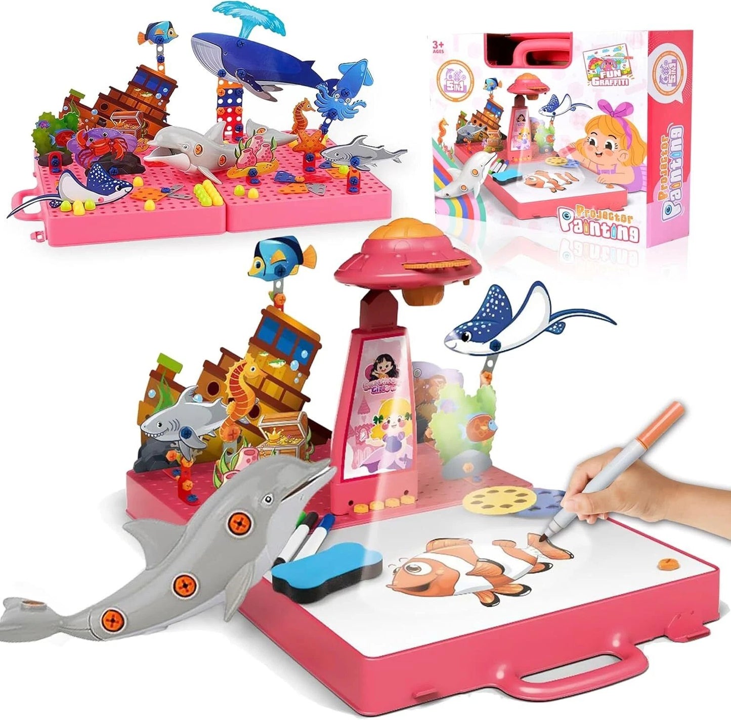 Drawing Projector Kids Tracing Toys Children Smart Sketcher Boys Girls Art Gifts