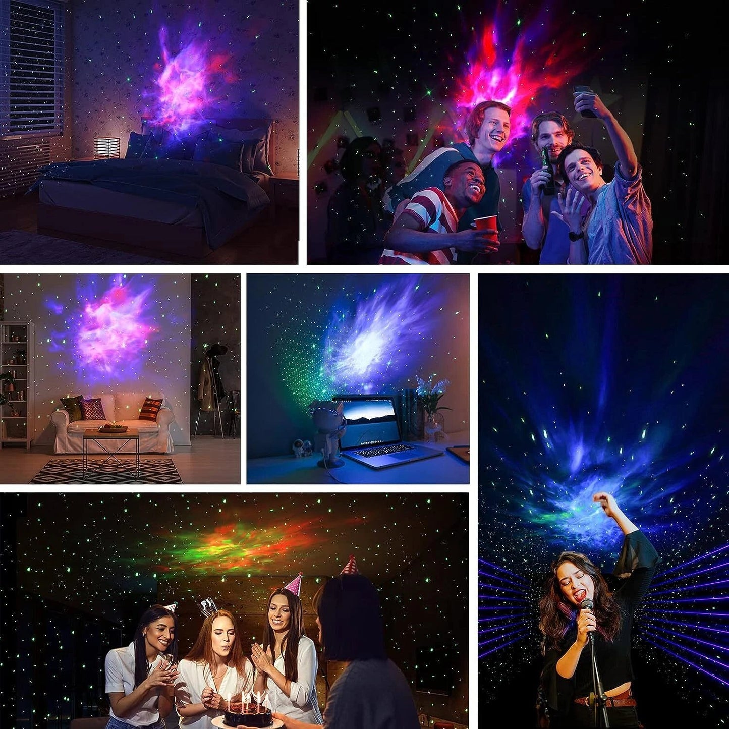 Astronaut Projector Night Light Lamp Star Nebula Galaxy Space Sky for Room Decor